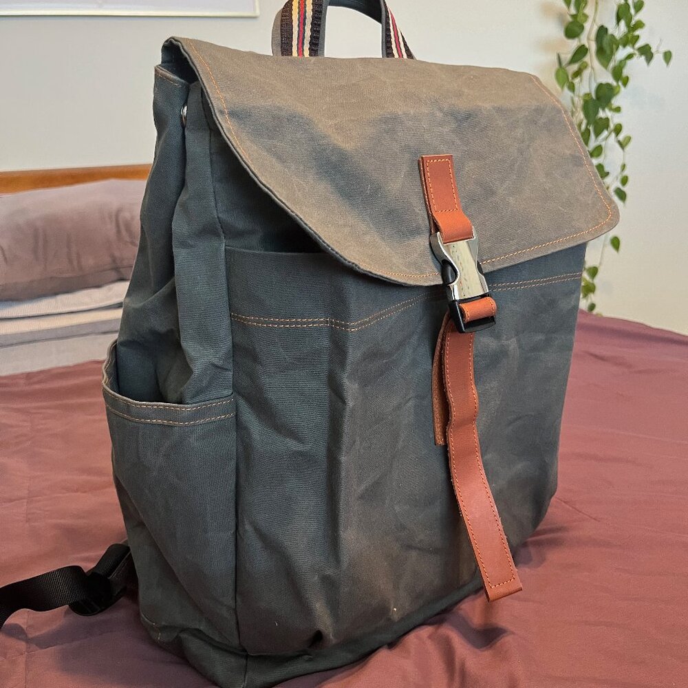 Waxed Canvas Large Backpack (NWOT)